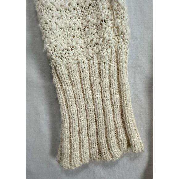 Free People Open Bow Back Sweater Size SMALL Cream Beige Cotton - Picture 5 of 11